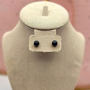 Honora Black Pearl Stud Earrings Sterling Silver 925 1/4in